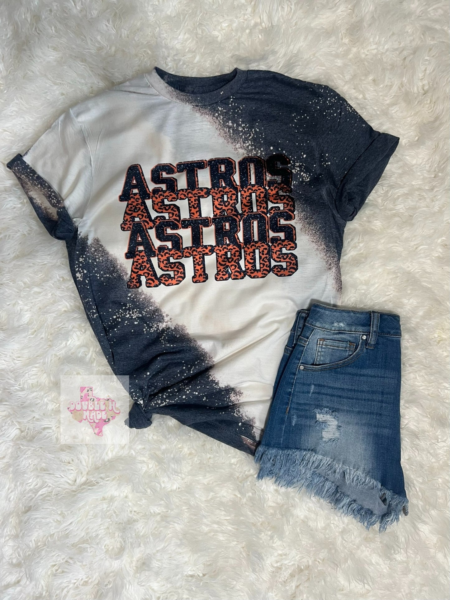 Astros Bleached Tee – Double H Made